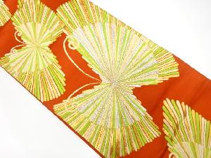 アンティーク　蝶模様織出し袋帯（着用可）